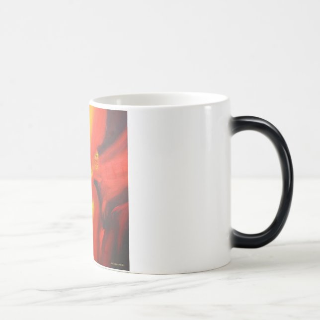 Red Yellow Green Abstract Expressionism Painting Magic Mug (Right)