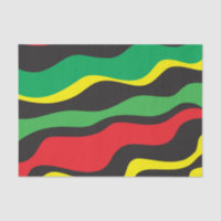 Red Yellow Green Black Rasta Wave