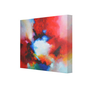Red Yellow Green Blue Abstract Art Painting Canvas Print