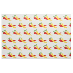 Red Yellow Green Chilli Peppers Thunder_Cove Fabric