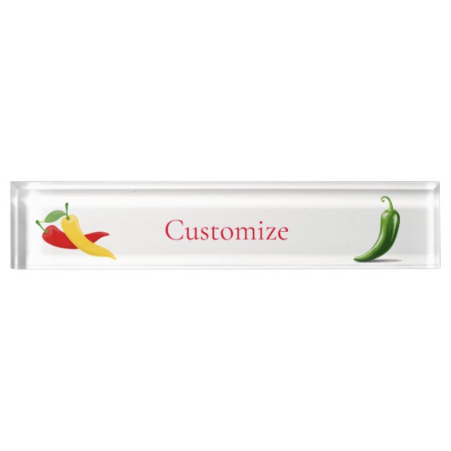 Red Yellow Green Chilli Peppers Thunder_Cove Nameplate (Front)