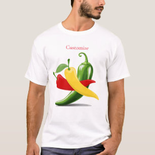 Red Yellow Green Chilli Peppers Thunder_Cove T-Shirt