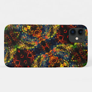 Red Yellow Green on Dark, Flowered shredded paper? Case-Mate iPhone Case