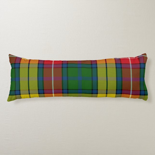 Red Yellow Green Plaid  Body Cushion (Front)