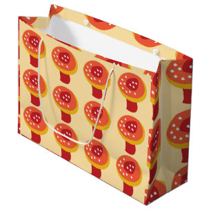 Red Yellow Mushroom Toadstool  Large Gift Bag