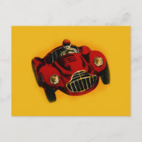 Red Yellow Old Auto Racing Car