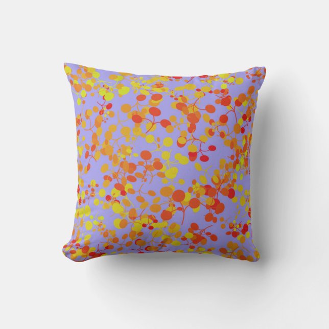 Red Yellow Orange Honesty Seeds Design Cushion (Front)