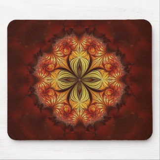 Red Yellow Orange Tan Fractal  Mouse Pad