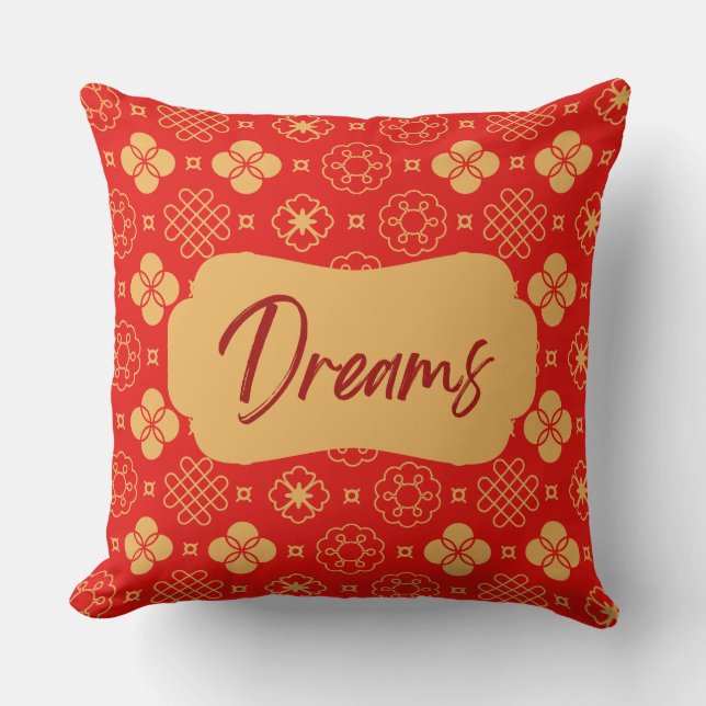 Red Yellow Pattern Cushion (Front)