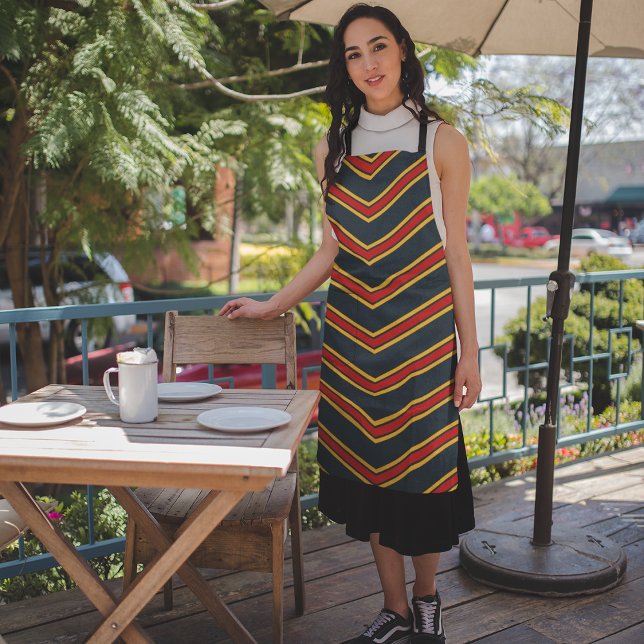 Red Yellow Reflective Chevrons Apron (Creator Uploaded)