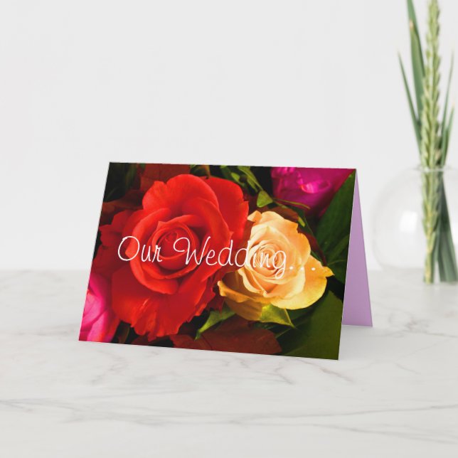 Red Yellow Rose Invitation (Front)