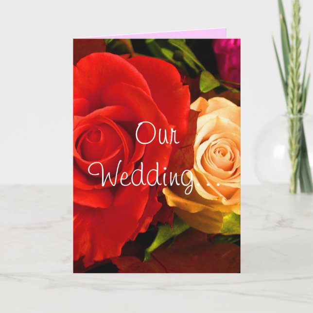 Red Yellow Rose Invitation (Front)