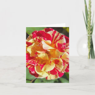 Red & Yellow Rose Personalised Greeting Card