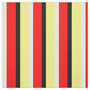 Red Yellow Stripes Pattern Design Fabric