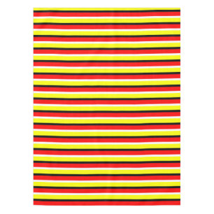 Red Yellow Stripes Pattern Design Tablecloth