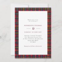 Red & Yellow Tartan Scottish Winter Wedding