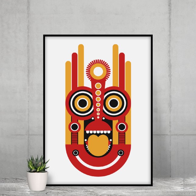Red Yellow Tiki Canvas Print (Creator Uploaded)