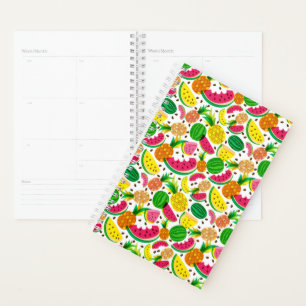 Red & Yellow Tropical Fruit Pattern Planner