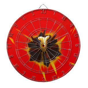 red yellow tulip dartboard