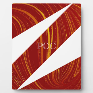 Red Yellow White Abstract Plaque