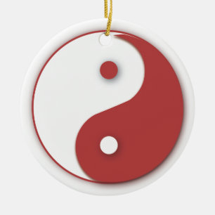 Red Yinyang ornament