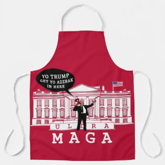 Red YO TRUMP Come Back | Ultra MAGA | Whitehouse Apron