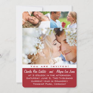 Red Your Photo Wedding Invitations