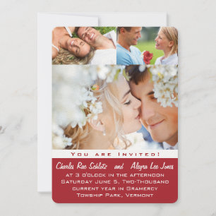 Red Your Photo Wedding Invitations