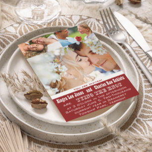 Red Your Photo Wedding Invitations