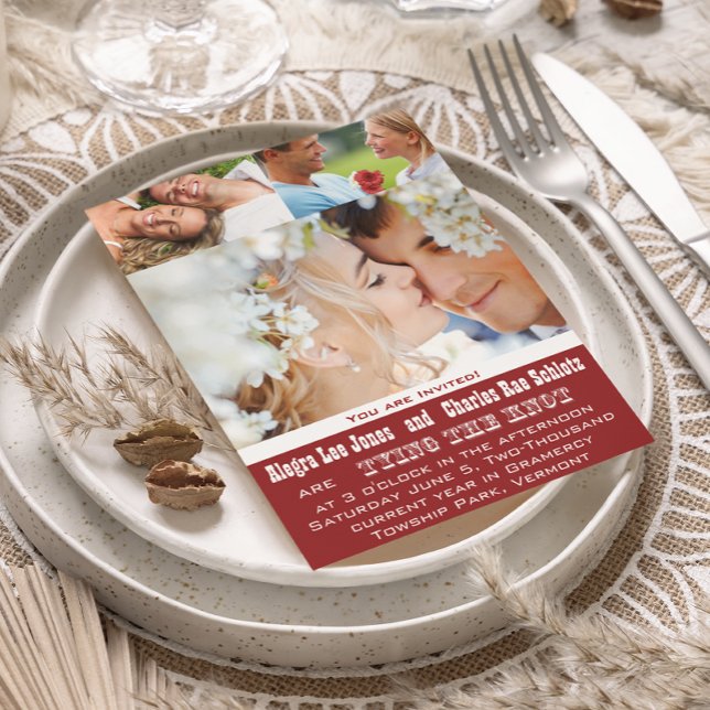 Red Your Photo Wedding Invitations (Creator Uploaded)