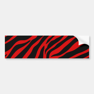 red zebra bumper sticker