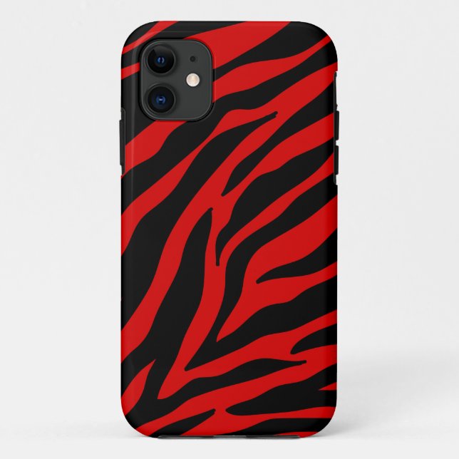red zebra Case-Mate iPhone case (Back)
