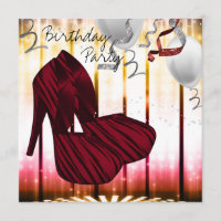 Red Zebra High Heel Shoes Birthday Party