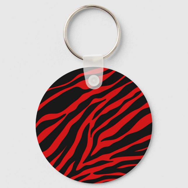 red zebra key ring (Front)