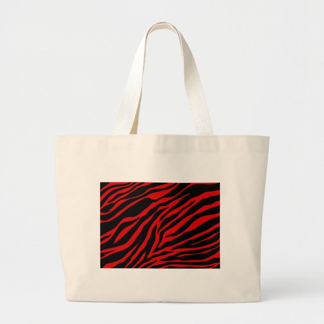 red zebra large tote bag (Front)