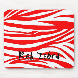 Red Zebra Mouse Pad