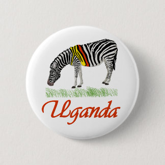 Red Zebra Series 6 Cm Round Badge