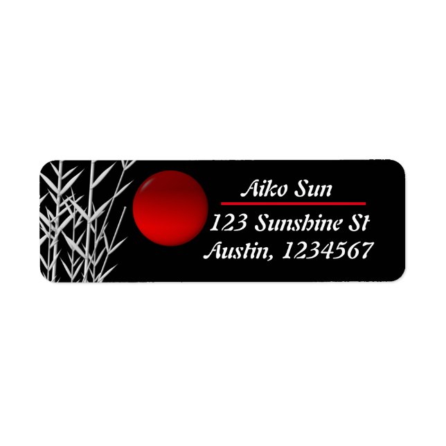 Red Zen Circle red sun symbol,personalised (Front)