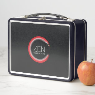 Red Zen Metal Lunch Box