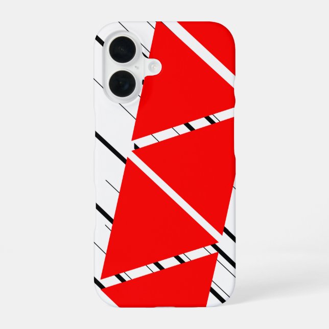 Red Zig Zag Pattern iPhone Case (Back)