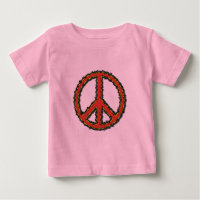 Red Zig Zag Peace Sign