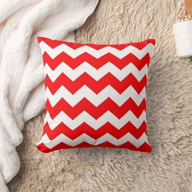 Red Zigzag Design Cushion (Blanket)