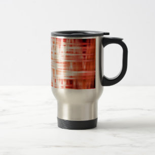 Red zigzag pattern travel mug