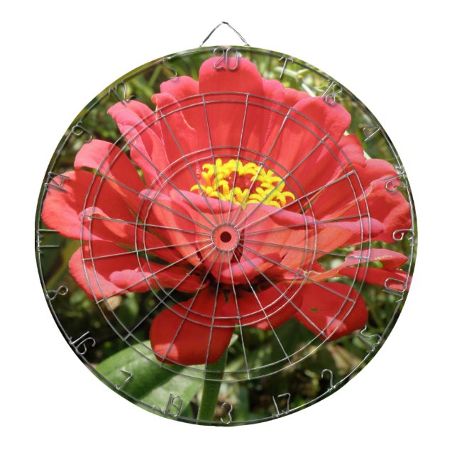 Red Zinnia Dart Board (Front)