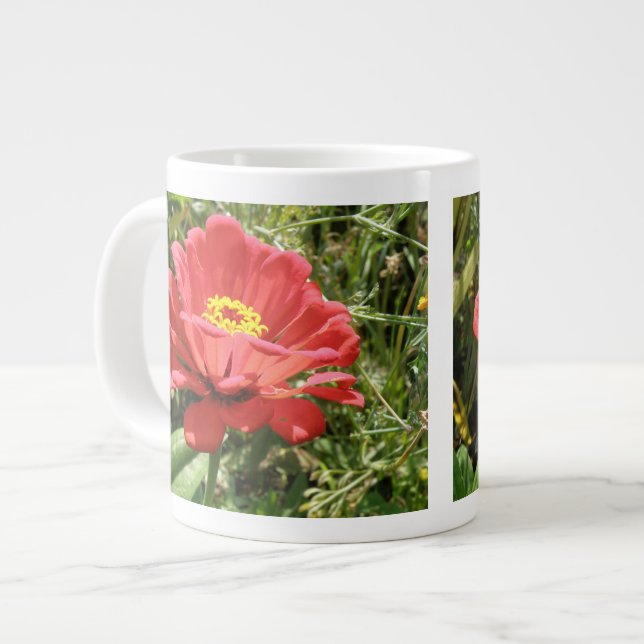 Red Zinnia Mug (Front Left)