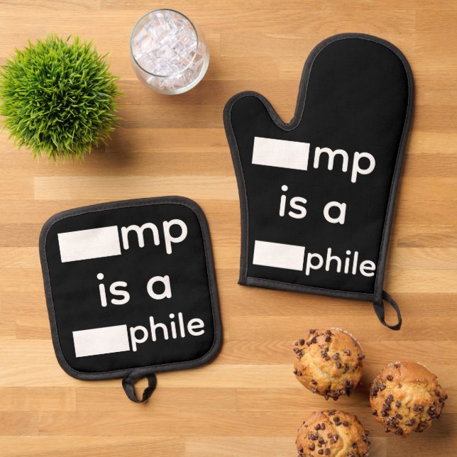 Redacted Oven Mitt & Pot Holder Set (Top Down)