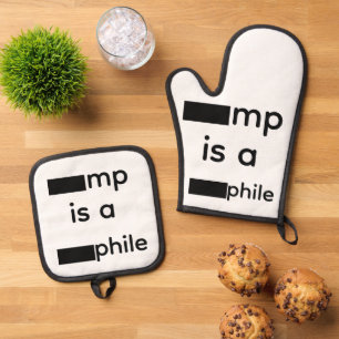 Redacted Oven Mitt & Pot Holder Set