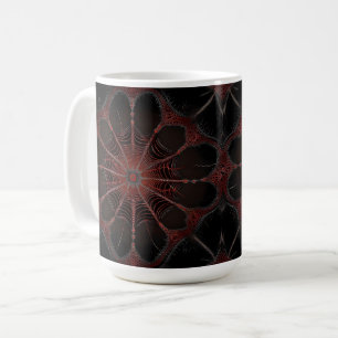 Redback Spider Fractal Art, Coffee Mug