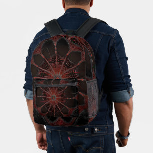 Redback Spider Fractal Art, Printed Backpack