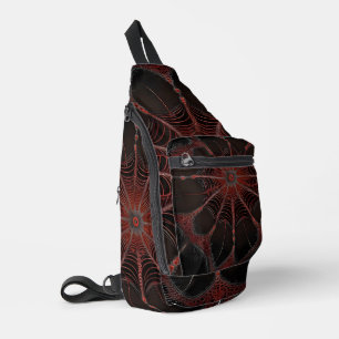 Redback Spider Fractal Art, Sling Bag